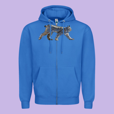 Canada Lynx Zipper Hoodie Designed By Lillyallendesigns