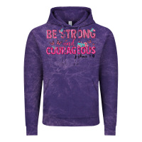 Cloud Purple be strong and courageous Vintage Hoodie - texasbilliewilder