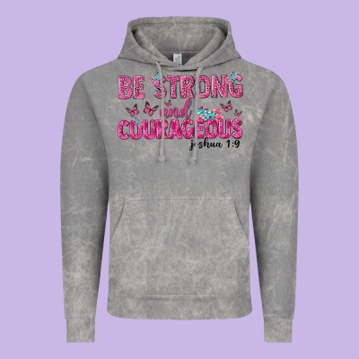 Be Strong And Courageous Vintage Hoodie Designed By Texasbilliewilder