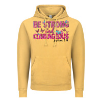 Vintage Mustard be strong and courageous Vintage Hoodie - texasbilliewilder