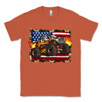 Copper american flag monster truck Classic Tee - Artiststas
