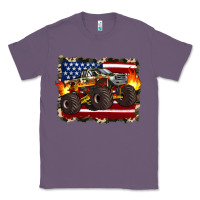 Lavender american flag monster truck Classic Tee - Artiststas