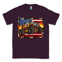 Plum american flag monster truck Classic Tee - Artiststas