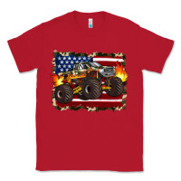 Red american flag monster truck Classic Tee - Artiststas