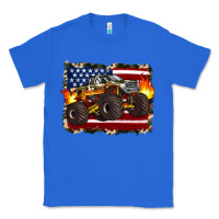 True Royal american flag monster truck Classic Tee - Artiststas