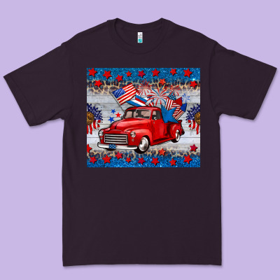 American Truck 4th Of July Tumbler Premium Tee Designed By Barkaloodesign