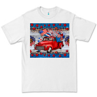 White american truck 4th of july tumbler Premium Tee - BarkalooDesign