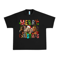 Black Merry christmas horses Urban Heavy Tee - FaDigitalArtStudio