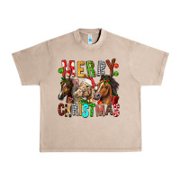French Oak Merry christmas horses Urban Heavy Tee - FaDigitalArtStudio