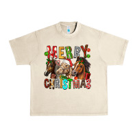 Sandshell Merry christmas horses Urban Heavy Tee - FaDigitalArtStudio