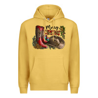 Antique Gold Merry Christmas Premium Hoodie - SublimationCraftShop
