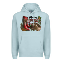Blue Mist Merry Christmas Premium Hoodie - SublimationCraftShop