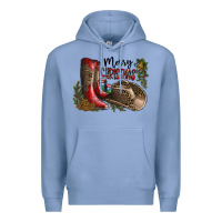 Colony Blue Merry Christmas Premium Hoodie - SublimationCraftShop