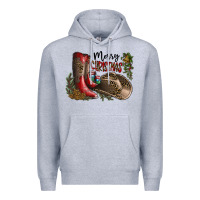 Heather Grey Merry Christmas Premium Hoodie - SublimationCraftShop