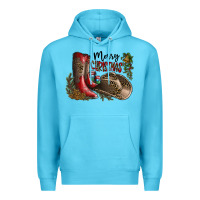 Ocean Blue Merry Christmas Premium Hoodie - SublimationCraftShop