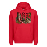 Red Merry Christmas Premium Hoodie - SublimationCraftShop