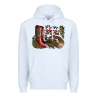 White Merry Christmas Premium Hoodie - SublimationCraftShop