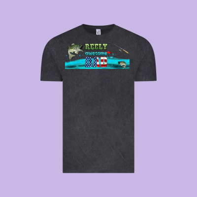 Reely Awesome Dad  Libbey Glass Vintage Tee Designed By Hra Design Shop