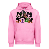 Fuchsia Pink Momster with witch Urban Hoodie - NancyCooperArtShop