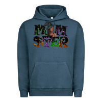 Pigment Midnight Navy Momster with witch Urban Hoodie - NancyCooperArtShop