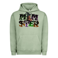 Pigment Oil Green Momster with witch Urban Hoodie - NancyCooperArtShop