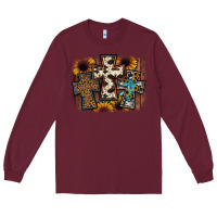 Burgundy cross background Long Sleeve Tee - JahusDesignShop