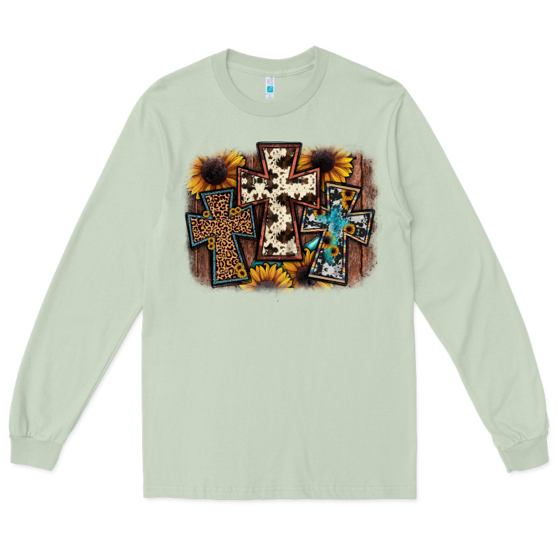 Cross Background Long Sleeve Tee by JahusDesignShop | Teevron