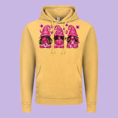 Breast Cancer Afro Gnomies Vintage Hoodie Designed By Texasbilliewilder
