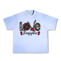 Grape Ice love firefighter Urban Heavy Tee - CowhideDigitalArt