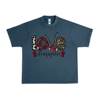 Midnight Navy love firefighter Urban Heavy Tee - CowhideDigitalArt