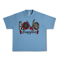 Pebble Blue love firefighter Urban Heavy Tee - CowhideDigitalArt