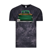 Cloud Black western green truck back view Vintage Tee - FaDigitalArtStudio