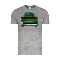 Cloud Rock western green truck back view Vintage Tee - FaDigitalArtStudio