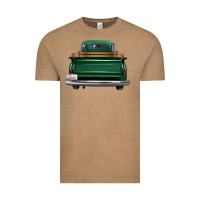 Vintage Coffee western green truck back view Vintage Tee - FaDigitalArtStudio
