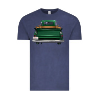 Vintage Denim western green truck back view Vintage Tee - FaDigitalArtStudio