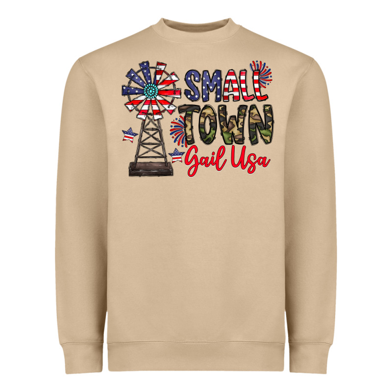 Small Town Gail Usa Heavyweight Sweatshirt by CowhideDigitalArt | Teevron