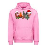 Fuchsia Pink Christmas camp Urban Hoodie - NancyCooperArtShop
