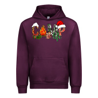 Mauve Wine Christmas camp Urban Hoodie - NancyCooperArtShop