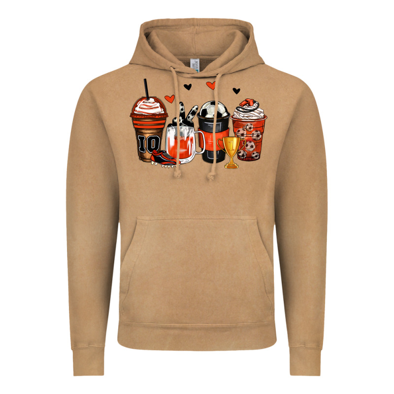Soccer Coffee Cups Vintage Hoodie by Zillion Design Studio | Teevron