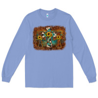 Colony Blue cross backgraund Long Sleeve Tee - JahusDesignShop
