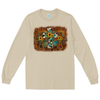Mushroom cross backgraund Long Sleeve Tee - JahusDesignShop