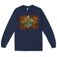 Navy cross backgraund Long Sleeve Tee - JahusDesignShop