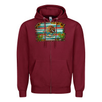 Burgundy cactus turquoise serape leopard mexican flag Zipper Hoodie - Jasminsmagicworld