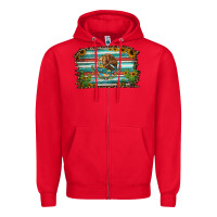 Red cactus turquoise serape leopard mexican flag Zipper Hoodie - Jasminsmagicworld