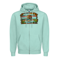 Seafoam cactus turquoise serape leopard mexican flag Zipper Hoodie - Jasminsmagicworld