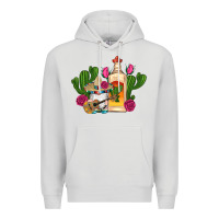 Dove Grey mexican tequila gnomes guitar roses cactus serape Premium Hoodie - Artiststas