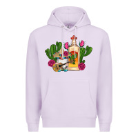 Lilac mexican tequila gnomes guitar roses cactus serape Premium Hoodie - Artiststas