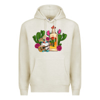 Oatmeal Heather mexican tequila gnomes guitar roses cactus serape Premium Hoodie - Artiststas