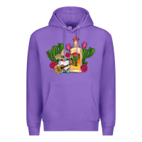 Purple mexican tequila gnomes guitar roses cactus serape Premium Hoodie - Artiststas