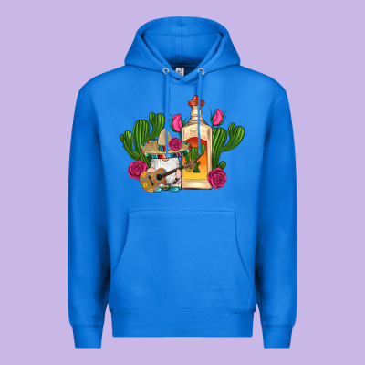 Mexican Tequila Gnomes Guitar Roses Cactus Serape Premium Hoodie Designed By Artiststas